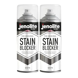 JENOLITE Stain Blocker Paint | WHITE | 2x400ml | Damp Seal Paint | Stain Block Spray | Damp & Anti Mould For Walls & Ceilings | Immediately Block Stains, Mould & Mildew