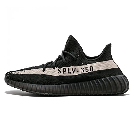 adidas Mens Yeezy Boost 350 V2 Black White Black/White Fabric Size 5