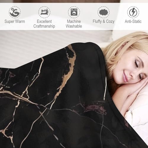 Couverture en micropolaire marbre pour canapé et salon cocooning