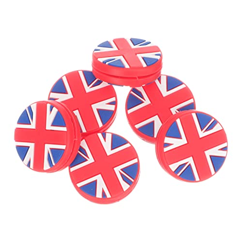 BESPORTBLE 6pcs Tennis Racket Shock Absorber British Flag Tennis Vibration Dampener Kids Tennis Racket Tennis Racket Shocking Absorber Tennis Gifts Shackets Scorer Shock Absorbers