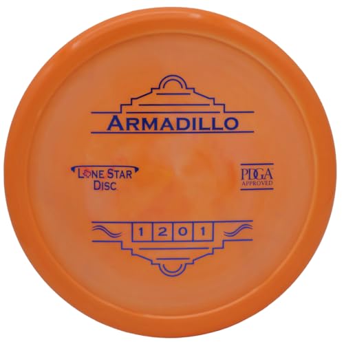 Lone Star Disc Alpha Armadillo | Straight Disc Golf Approach Disc | 170g+ | Durable & Smooth Premium Plastic | Perfect for Short Approach Shots | Colors May Vary