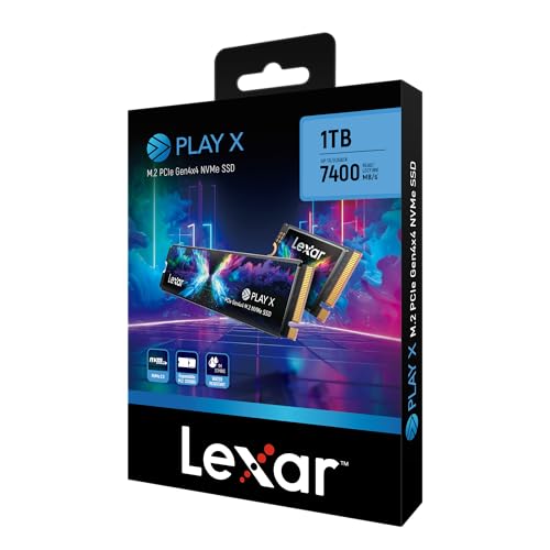 新品Lexar PLAY X 1TB PCIe4.0 SSD 7400MB/s Amazon | Lexar Internal SSD PLAY X PCIe Gen4x4 1TB 最大読込速度