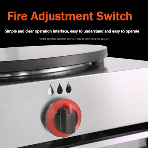 40 cm große Gas-Crêpe- und Pfannkuchenmaschine, heiße Grillplatte mit erhöhten Kanten, antihaftbeschichtet, Omelettes, heiße Pfannenmaschine und Utensilien, köstliche Frühstückomeletts ( Color : Style – Bild 7