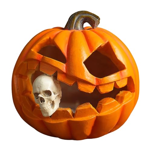 Lanterne de crâne : la sculpture d'Halloween idéale sur votre bureau
