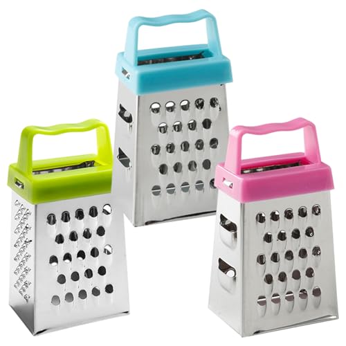 3 piezas rallador de caja pequeño de acero inoxidable miniatura 1