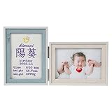 Onburt 自社手作り 世界に一つだけ 刺繍 名入れ オリジナル 命名書 ツインフレーム付き 名付け 出産祝い プレゼント 日本製 ライトパープル ひよこ