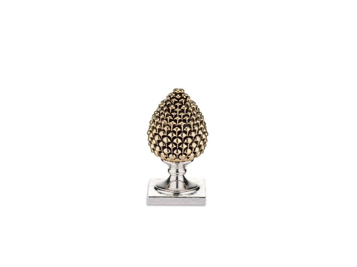 Pigna sicilienne classique résine or argent objet déco H 19 cm