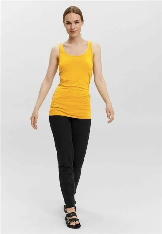 VERO MODA Damen VMMAXI My Soft Long Tank TOP GA 3PACK Bumblebee, Cabaret, Caneel BayM – Ansicht 2