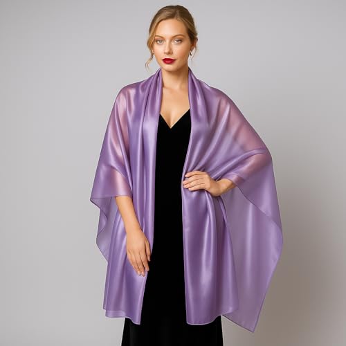 80"*28",Long Big Shiny Organza Scarf Luxurious Elegant Evening Wrap Shawl, Perfect for Events Casual Wear4