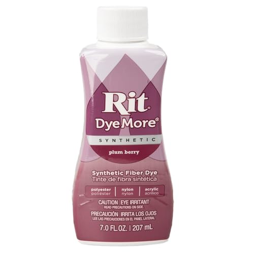Rit DyeMore Synthetische Flüssigfaserfarbe für Kleidung, Dekoration und Handwerk, 200 ml, Pflaumenbeere Rit DyeMore Synthetische Flüssigfaserfarbe für Kleidung, Dekoration und Handwerk, 200 ml, Pflaumenbeere
