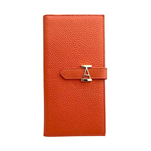 | Women Wallet | Soft Leather Designer Bifold | Multi Card Organizer Lady Clutch | Orange…