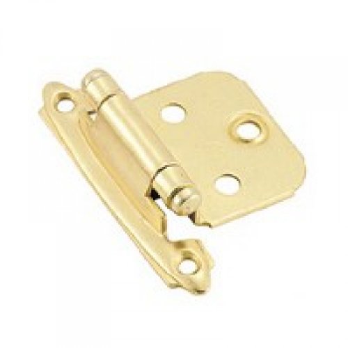 Image of Amerock 1 Pair Variable Overlay Polished Brass Self-Closing Cabinet Hinge