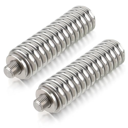 AUTOKAY Pack of 2 Heavy Duty SS-3H CB Antenna Spring Mount Fits for Mobile/Vehicle CB Radio Antenna Mount 3/8-24 Inch Threads Stainless Steel