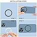 12 Pcs Magnetic Wireless Charging Metal Ring with Sticker, Universal Ultra Thin Notched and Round Alphabet Ring Conversion Kit Compatible with MagSafe iPhone 13 12 Pro Mini Max Galaxy S21, 3 Colors