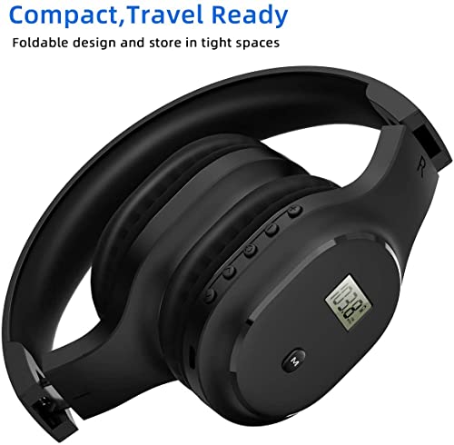 Image of Rechargeable and Portable Personal FM Radio Headphones with Best Reception, Wireless Headset Radio Ear Muffs for Jogging, Mowing, Cycling, Meeting FM Receiver