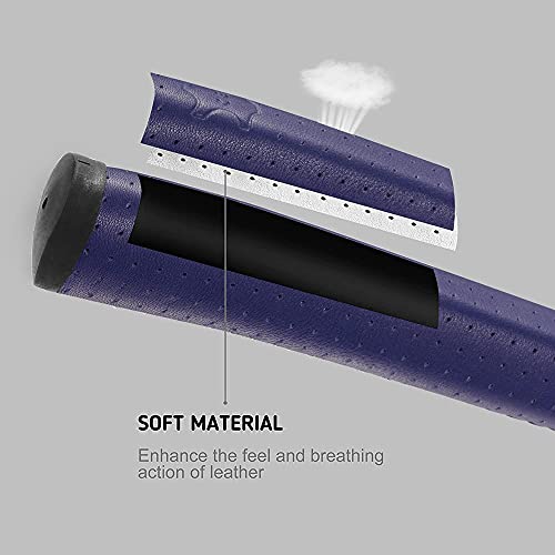 Shabier Light Weight Breathable Leather Golf Putter Grip Pure Handmade Soft Leather Golf Grips (Blue) #TOP6