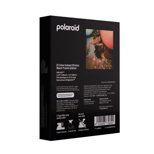 Image of Polaroid Color Film for I-Type, Black Frame Edition (6019) (Pack of 2)