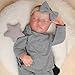 FOCKOF Realistic Reborn Baby Dolls-18 Inch Real Life Baby Dolls Girl Lifelike Baby Doll with Accessories for 3+ Years Old (Gray)
