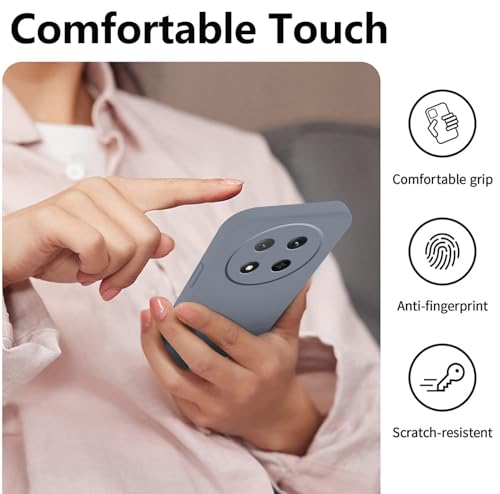 Coque Honor Magic 7 Lite grise fine silicone protège des chocs et rayures - 5