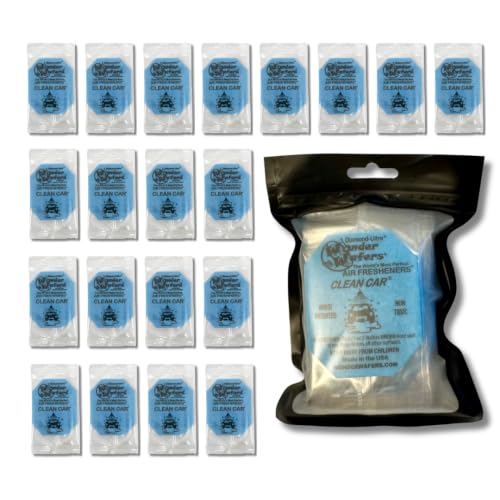 Image of Wonder Wafers 20 Count Air Fresheners Individually Wrapped, Clean Car Fragrance