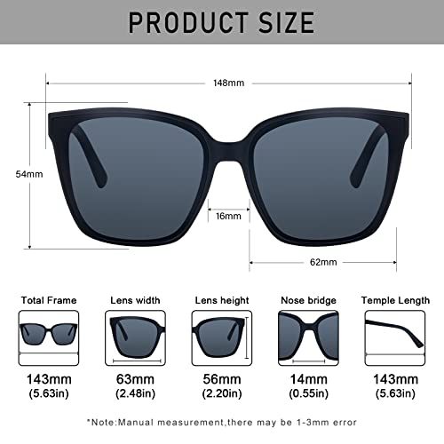 Dollger Retro Oversized Square Sunglasses for Women Men Trendy Classic Style Sun Glasses UV400 Protection4