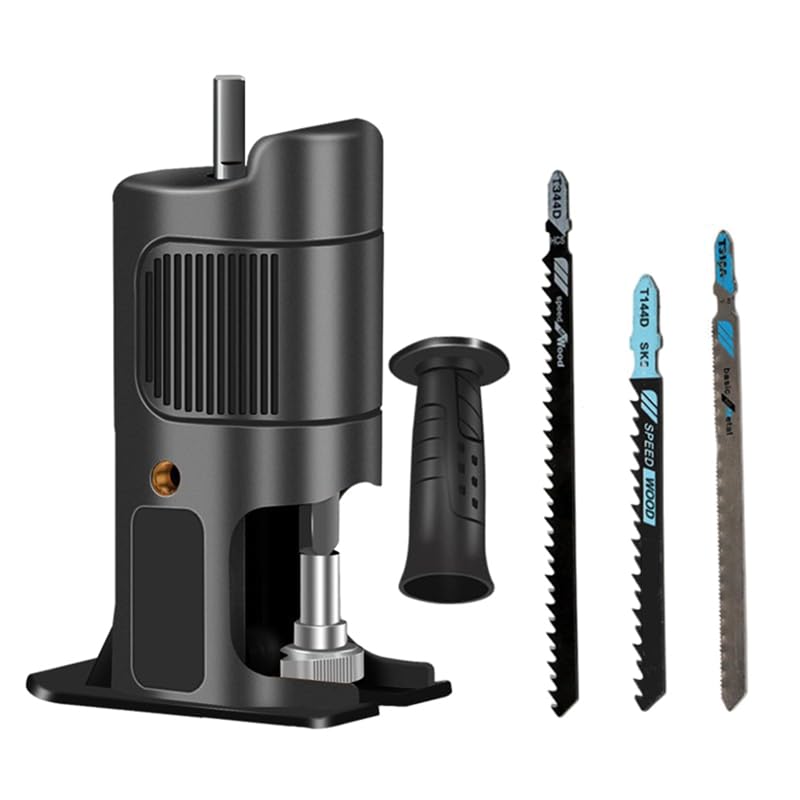 Electric Reciprocating Saw Adapter Electric Drill Modified Saws Attachment with Saw Blade,Black - (Color Name: Black)