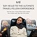 trtl Pillow - Scientifically Proven Super Soft Neck Support Travel Pillow - Machine Washable - Grey