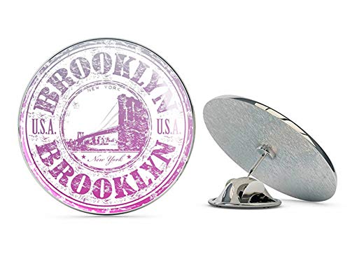 Brooklyn New York Round Metal 0.75