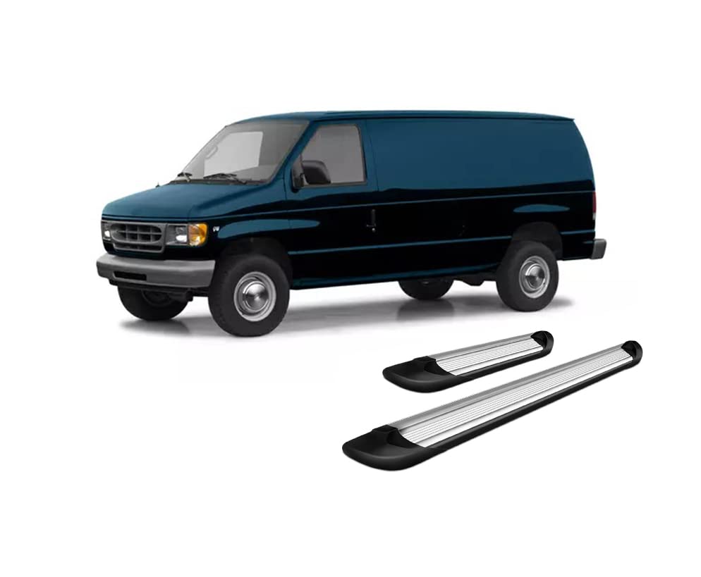 Eslaboneras Black Horse Plata para Ford E-150 02-14 miniatura 2