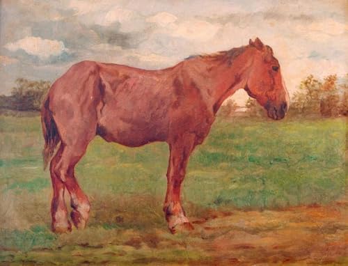 Impression tableaux cheval de trait Ludwig Herbst, art mural d'exception sur toile