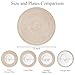 SHACOS 15 inch Round Braided Placemats Set of 6 Non Slip Heat Resistant Cotton Polyester Table Mats Washable Place Mats for Kitchen Dining Party Table Decor (Beige, 6)