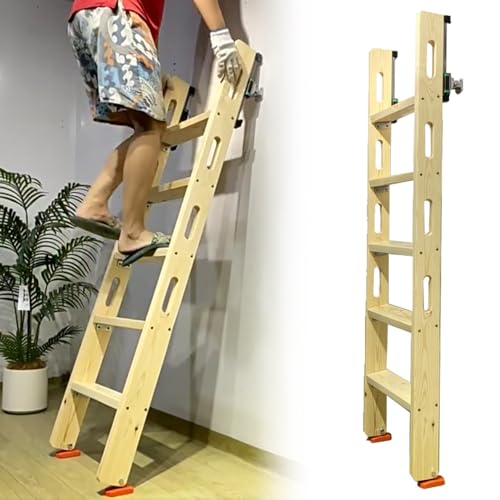 Échelle de grenier coulissante bois escalier escalade urgence fixation rail