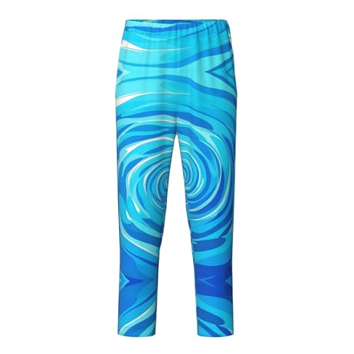 Pajama Pants Pajama Bottoms with Elastic Waistband Sleepwear Lounge Pants, Water Wave