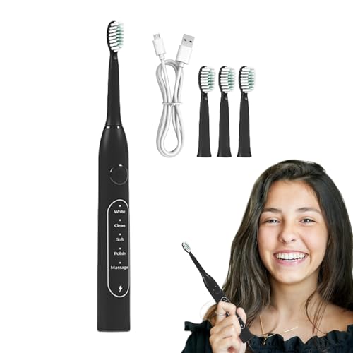 Cepillo Eléctrico de Dientes - Cepillo Eléctrico Recargable | Herramienta De Limpieza Bucal Portátil Para Uso En El Hogar, Durante El Día, En Viajes, Campamentos Y Bajo La Ducha
