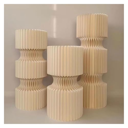 Supports cylindriques en carton blanc pour vos centres de table de mariage et fête - Lot de 3