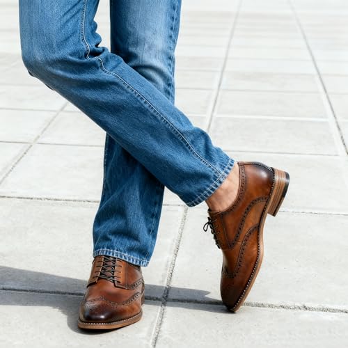 Image of Jousen Mens Dress Shoes Leather Oxford Classic Shoes Formal Business Dress Shoes for Men