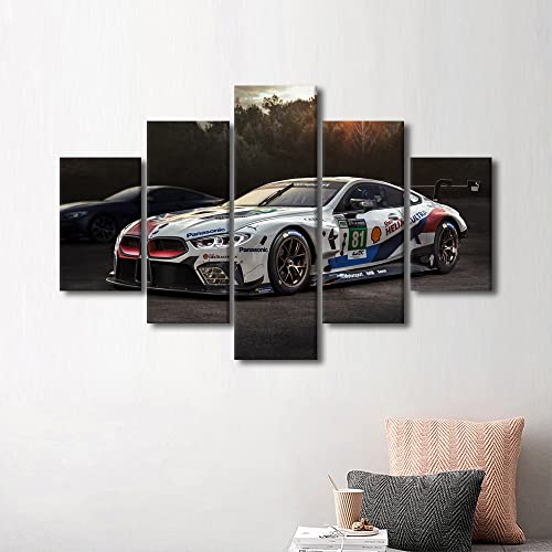 Voiture de course impression sur toile moderne de qualite superieure prete a suspendre XXL