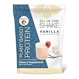 Reset360 Plant Based Pea Protein Powered | All In One Meal Replacement Shake | Gluten Free, Soy Free, Dairy Free, Low Carb, Low Sugar & Calorie Shakes, 20 Servings, 33.3oz, Vanilla, 1 Pack