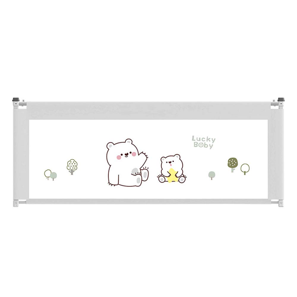 Riel de cama anticaída infantil gris protector de colchón lavable 180cm