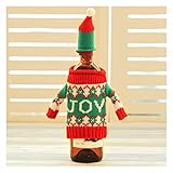 Weihnachtsweinflaschenkleid ist der perfekte Weg, um Ihre Weinflasche zu Weihnachten zu verkleiden.