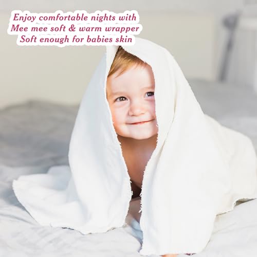 Image of Mee Mee Baby Wrapper Blanket with Hood (Light Pink) (396.0mm L X 61.0mm W)