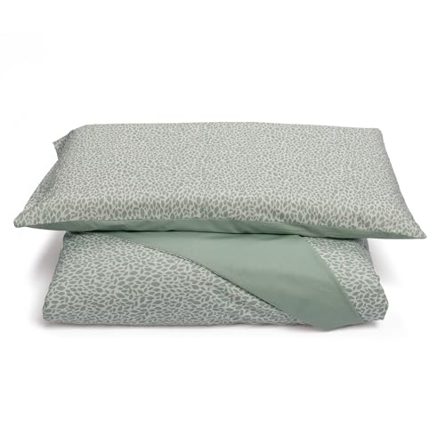Foppapedretti Noche & Naturaleza - Saco nórdico para Cama Individual 1P con Funda de Almohada; Pétalos Salvia 100% algodón, Fabricado en Italia