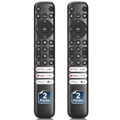 Only for TCL-Google-TV-Remote-Control Replacement,RC813 Compatible with TCL QM8/QM7/Q7/Q6/Q5/S5/S4/S3 4K UHD HDR LED QLED QD-Mini LED Full-HD Smart TVs(Pack of 2)