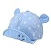 Pesaat Berretto Bambino Cotone a Pois Per Ragazza Ragazzo Bambino Cappello Sole Regolabile Primavera Estate Autunno Berretto Da 6 a 24 Mesi(Blu maglia)