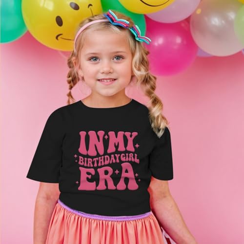 Image of BeWithYou Birthday Girl Shirt in My Birthday Era Shirts Girls Its My Era Cute Graphic Tee Kids Party Outfit
