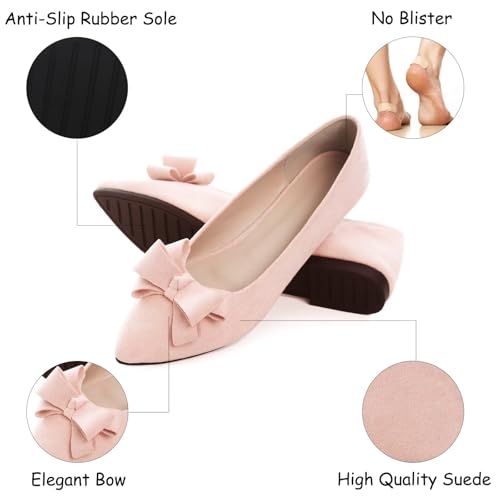 Image of SAILING LU Women's Bow-Knot Pointed Toe Ballet Flats