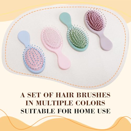 4Pcs Mini Hair Brush, Travel Detangling Brush - image 7