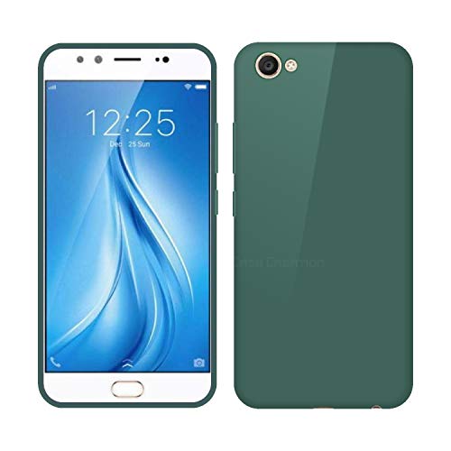 Image of Case Creation Luxurious OG Series for Vivo V5s Case Cover,Anti-Dirty Slim Case Frosted Matte Cute Candy TPU Raised Bezel (Splash of Color) Back Cover for VivoV5s -Lake Green