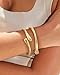 HMGADN Chunky Gold Bangle Bracelets for Women, Gold Twist Cuff Bracelet Trendy Stackable Bangles Set Fashion Jewelry Gifts (2PCS Gold)