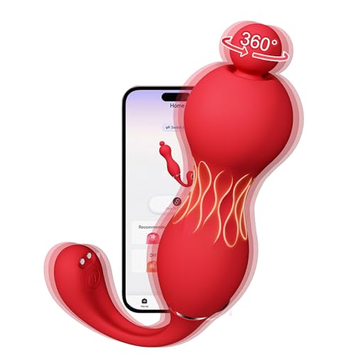 PQKuss Liebeskugeln Vibro Eier für Frauen mit App 360 Grad Rotation Bullet Vibratoren mit 10 Vibrationsmodi Vibro Ei G Punkt und Klitoris Stimulator Vibratorensets für Paare Frauen Solo